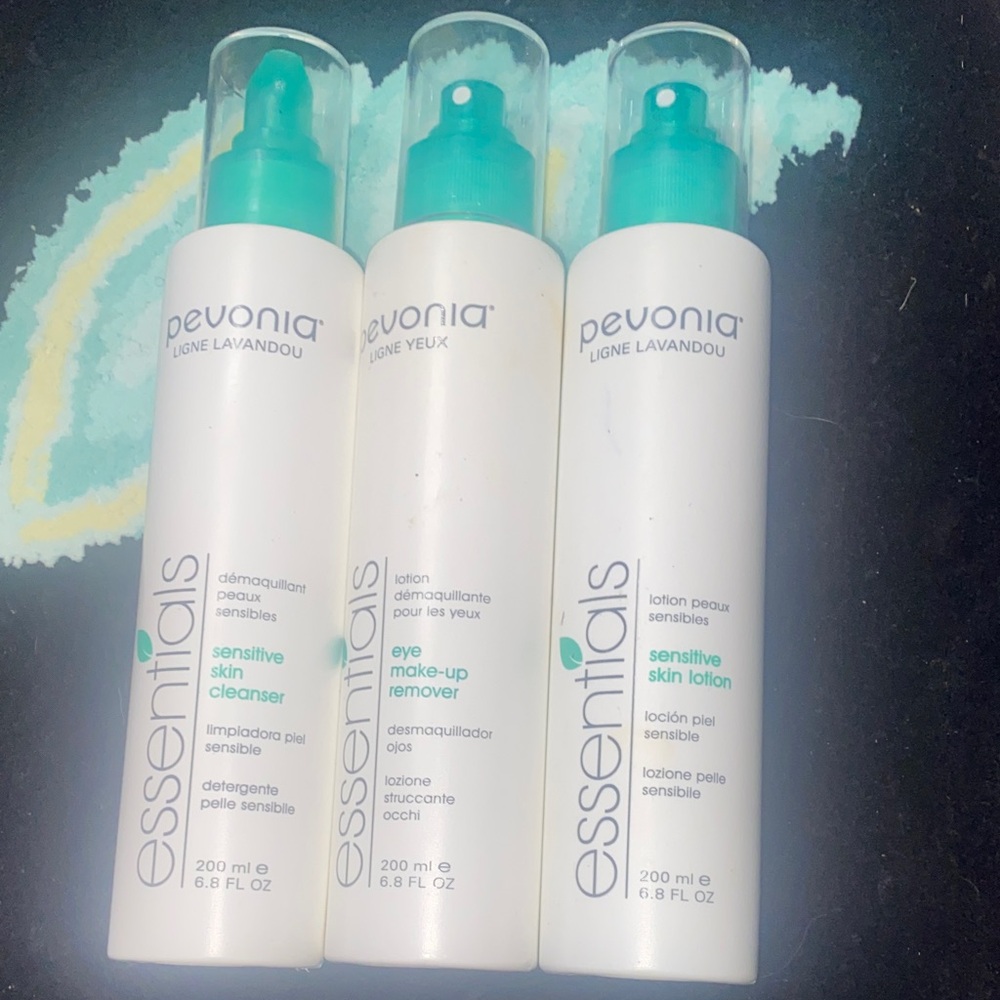 🪻 Pevonia Essentials Sensitive Skin Cleanser + Toner and Eye Makeup Remover 🪻